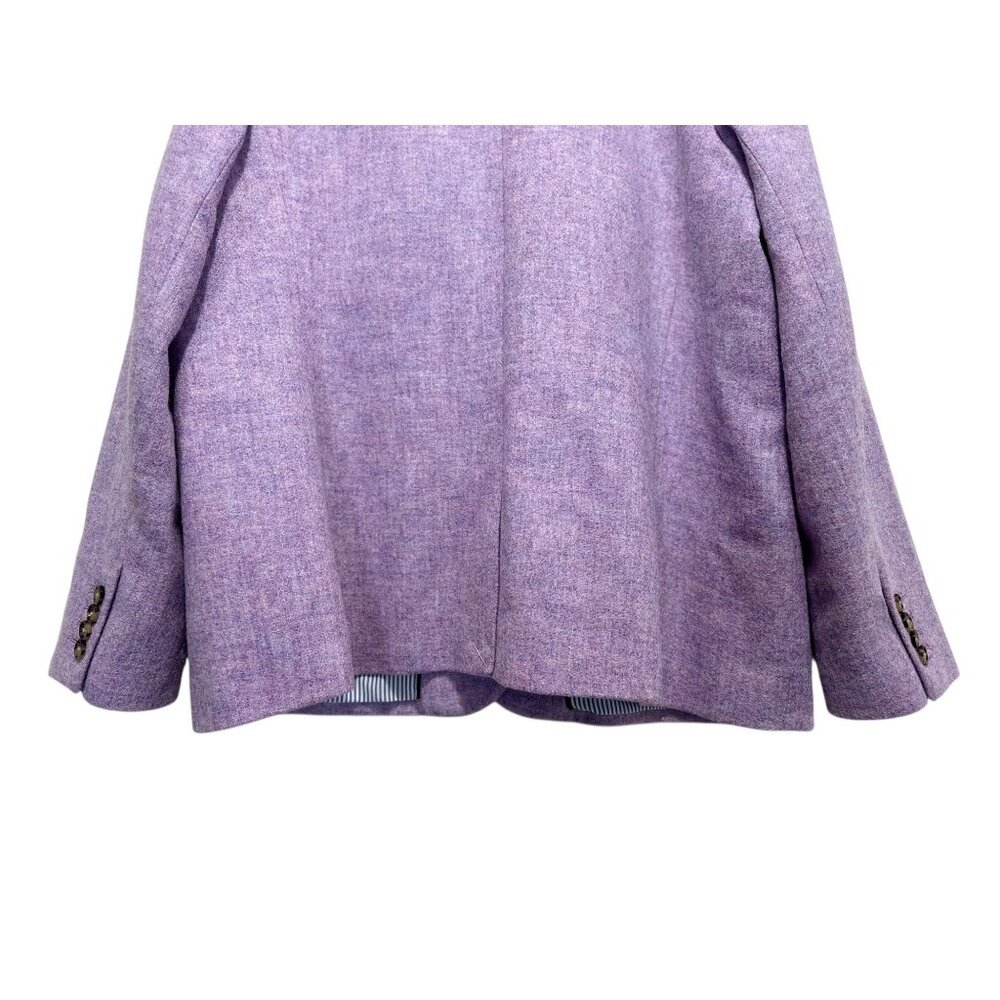 J.Crew Parke Chantal Herringbone Wool Blazer Womens 20 2X Purple Tweed Preppy - Picture 13 of 16